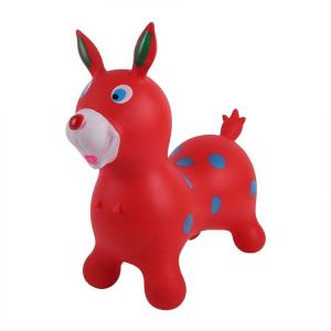 Wholesale Middle size dot print PVC inflatable toys kids plastic jumping rabbit from china suppliers