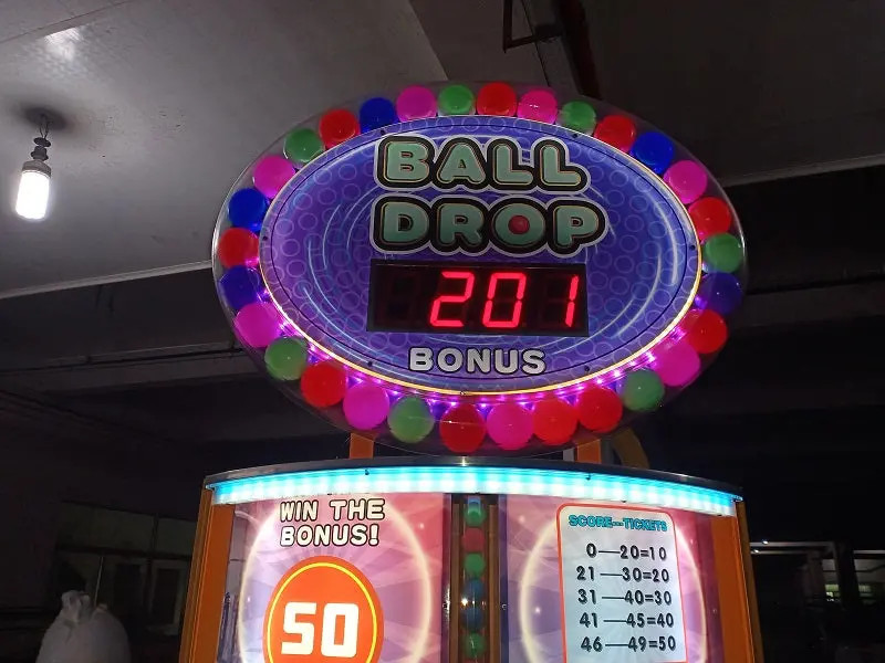 Quik Drop Arcade Ticket Game, Ball Drop Lottery Redemption Game Machine For Sale