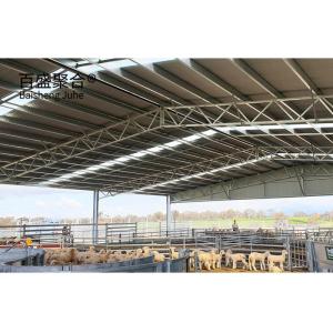 Wholesale PKPM Drawing Design Fast Construction Light Steel Structure Cattle Cow Goat Sheep Shed from china suppliers
