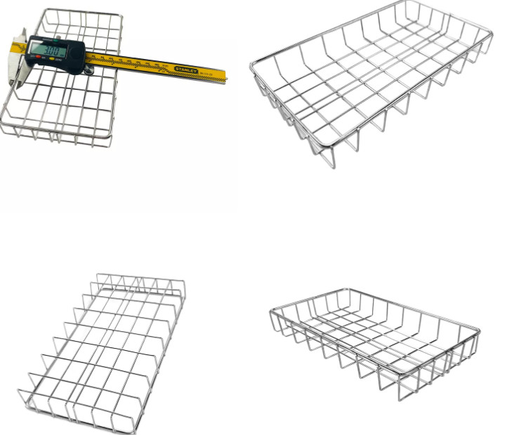 Customized Metal Mesh Basket 302 Stainless Steel Wire Storage Small Hanging