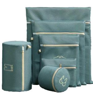 Wholesale Green Mesh Laundry Bag Double Layer Nylon Fabric Material OEM from china suppliers