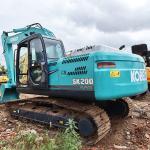 Used Kobelco SK200-8 Excavator 0.8m3 Bucket Capacity 114KW Rated Power 370L