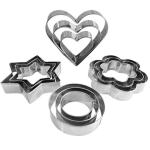 Bake Biscuit Molds Sandwich Cookie Cutter Set Stainless Steel Metal