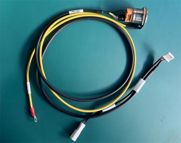 24V Yellow Green 800mm Pdu- Switch Machine Key Cable Wire Harness For Industrial