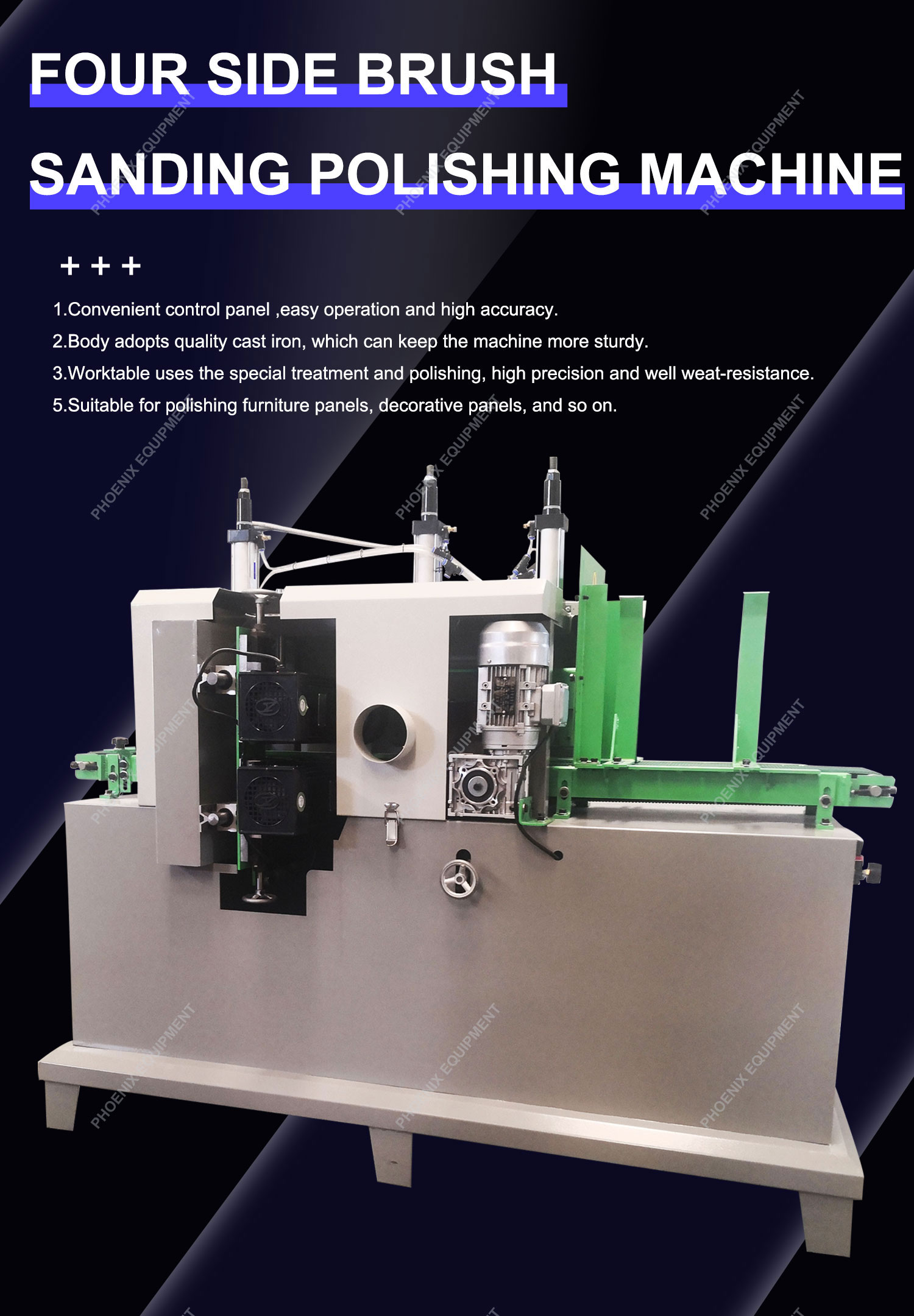 Affordable Wood Sanding Machine with Four Side Polishing and Maximum Thickness 95mm