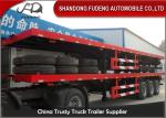 40 Feet High Flatbed Container Trailer For Container / Cement Bags Transport