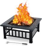 32inch Premium Outdoor Barbecue Fire Pit Large Bonfire Wood Burning