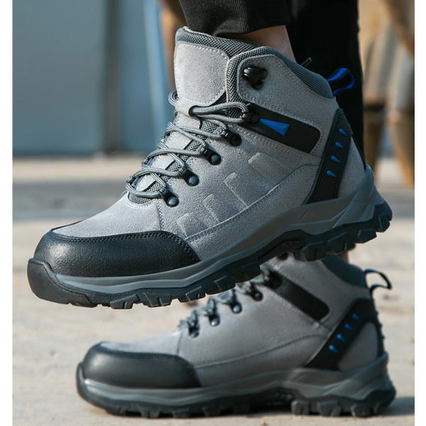 Men'S Welding Safety Shoes Comfortable Suede Work Boots 3mm Kevlar Safety Shoes