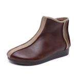 S193 Manufacturer Mori female fresh and simple short tube leather handmade women