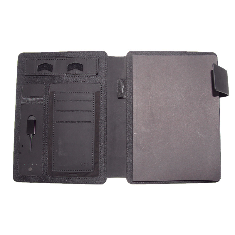 Nontoxic Waterproof Wireless Charging Notepad , Reusable Padfolio With Power Bank