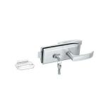 Glass door locks LC-039, stainless steel 304 plate, finishing satin or mirror