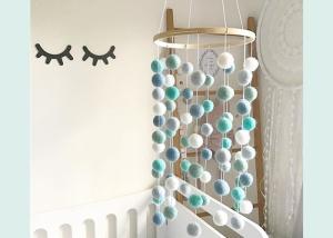 Wholesale Handcrafted Diy Felt Ball Mobile , 100% New Zealand Wool Felt Ball Baby Mobile from china suppliers