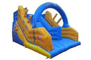 Wholesale Fire Retardant Large Inflatable Dry Slide 0.5mm PVC Tarpaulin from china suppliers