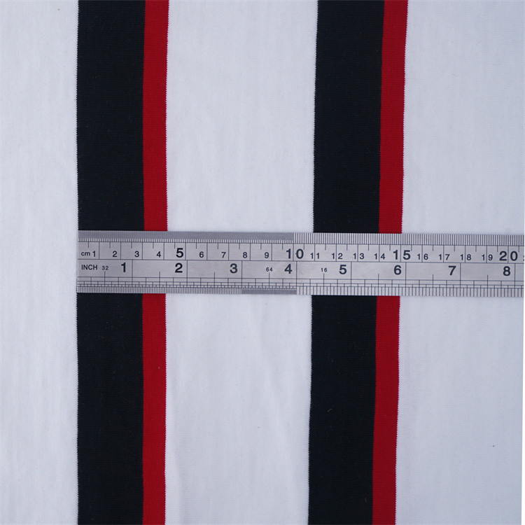 Environmentally Skin-Friendly And Natural Striped Knit Fabric For T-Shirt