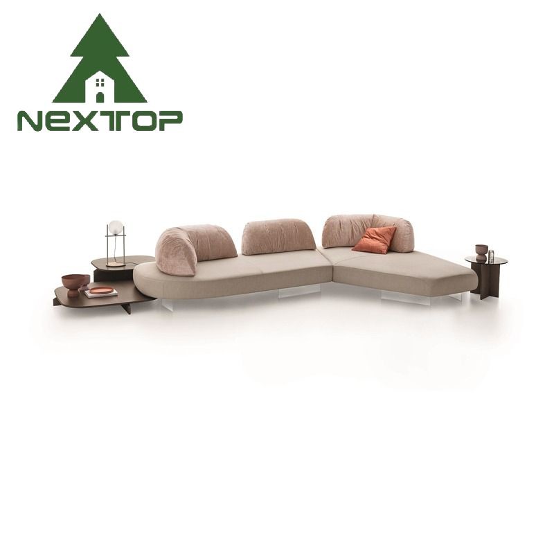 OEM ODM Hotel Lobby Living Room Reception Shaped Corner Sofa Set