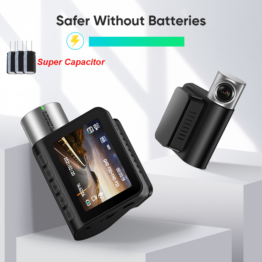 Car Black Box LCD 4K GPS Dash Cam With WIFI GPS Video Recorder