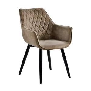 Wholesale Brown Upholstered Dining Chairs Velvet OEM Tufted Velvet Dining Room Chairs from china suppliers