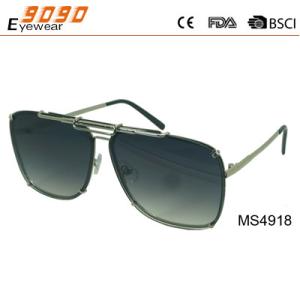 Wholesale 2018 rectangle fashion metal with 100% UV protection lens, suitable for men and women from china suppliers