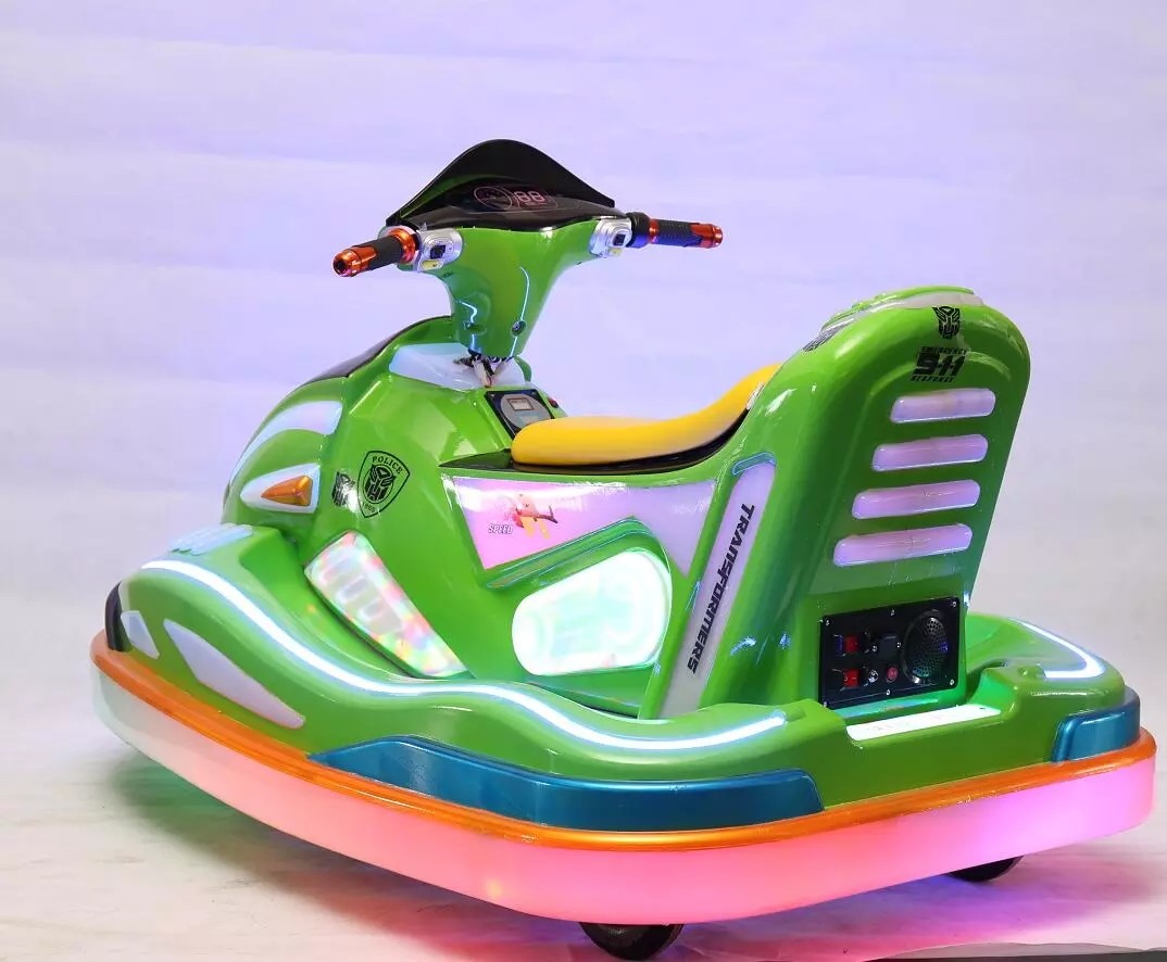 Colorful Plastic Parent Kids Arcade Machine Exciting Moto Ride Boat Bumping Portable