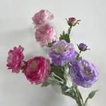 Three flocking lotus artificial flowers, peony furniture, living room and dining