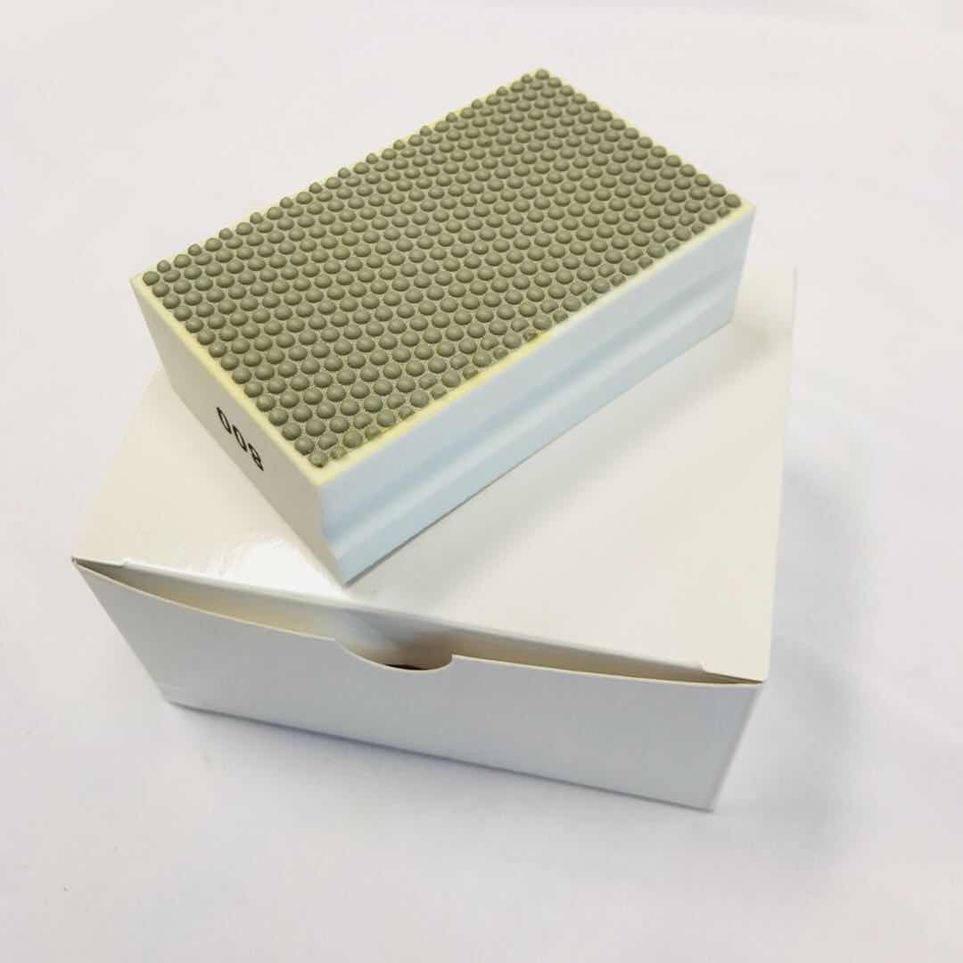 Resin / Electroplated Diamond Hand Polishing Pad , Diamond Hand Pad 90x55mm