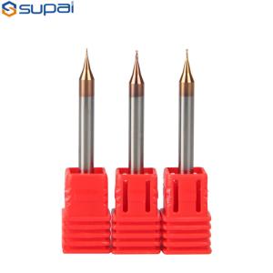 Wholesale Metal Working Carbide Micro Grain End Mills Long Working Life TiAlN Coating 0.2mm 0.4mm from china suppliers