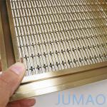 Champagne Finish Cabinet Mesh Inserts Metal For Armoires Door