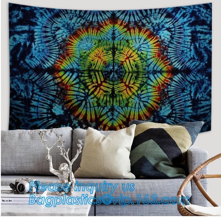Custom printed hippie Decorative mandala tapestry wall hanging,wholesale home decor bohemian mandala hippie wall tapestr