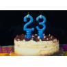 Buy cheap Pure Blue Color Mini Number Birthday Candles With Spiral Candle Holder from wholesalers