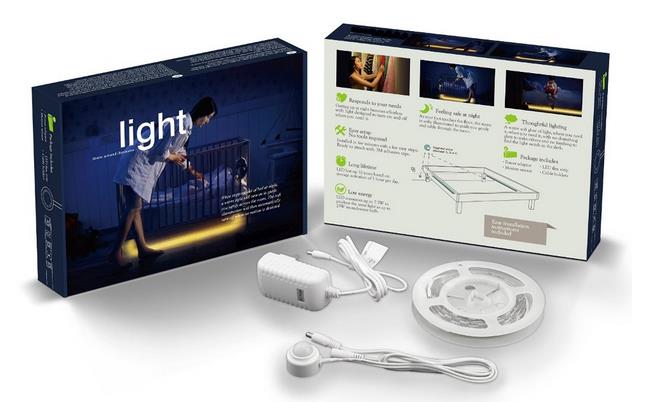 Baby single bed led strip light motion sensor light switch 1.5 meter strip led light sensor