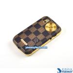 Luxury LV phone with diamond and gold three sim analog TV
