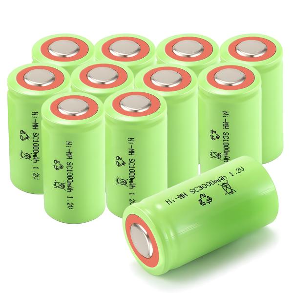 Sc NiMH Batteries Sub C 4/5 1000mah 3000mah 1.2v Rechargeable Ni-MHBattery For