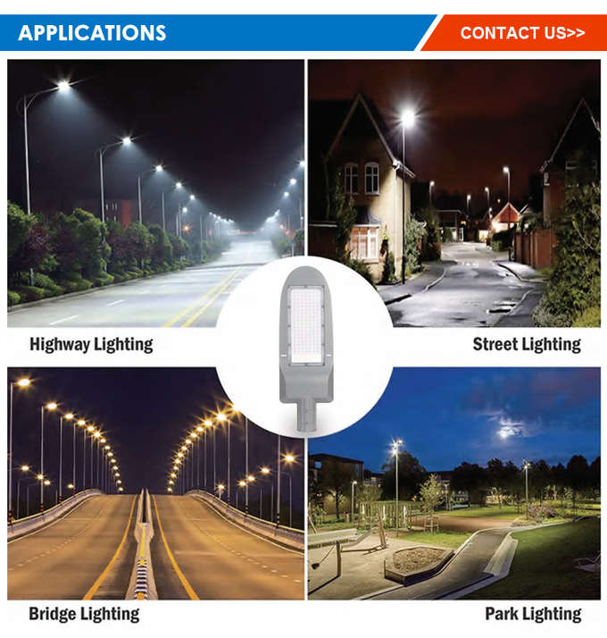 SMD 3030 IP66 3000K To 6500K High Lumens Led Street Light For Parking Lot, Highway