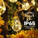 20Ft solar led powered outdoor decorative fairy christmas String Lights