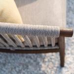 Customized Color Teak Weaving Rope Lounge Set for Outdoor Restaurant Villa