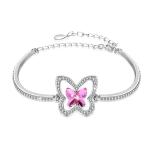 Butterfly Sterling Silver Slider Bracelets