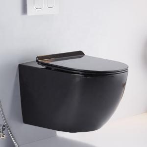 Wholesale One Piece American Standard Wall Hung Toilet Matt Black Wc Soft Close Seat from china suppliers