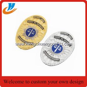 China Custom police lapel pin,metal badge emblem with high quality plating die cast customer logo on sale