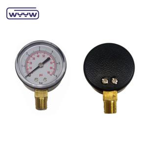 Wholesale OEM 50mm Diameter 0-15 PSI 0-1 Bar 1/4 NPT Pressure Gauges from china suppliers