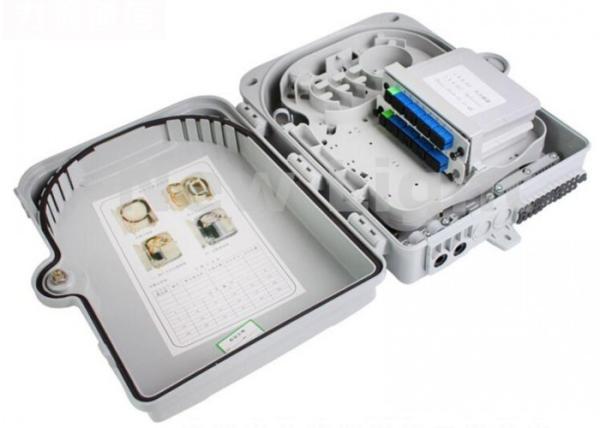 Waterproof / Dustproof FTTH Termination Box 16 Core Fiber Optic Splitter OEM