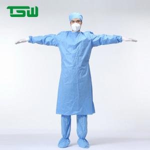 Wholesale Sterile SMS Disposable Hospital Gowns With Rib Cuff from china suppliers