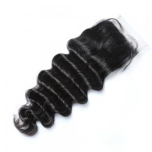 Malaysian Hair 100% Virgin Deep Wave Closure 4x4 Lace Closure No Shedding No Tangle