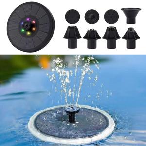 Wholesale 3W Lighted Wall Solar Floating Bird Bath Energy Power Water Garden Pond Fountain Submersible Pump Outdoor With Battery Backup LE from china suppliers