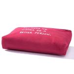 Cotton Canvas Zipper Cosmetic Bag Red Printed For Make Up OEM ODM