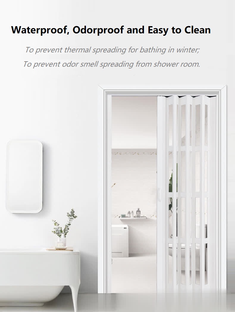 Flame Retardant PVC Sliding Folding Partition Odor Proof Easy Cleaning