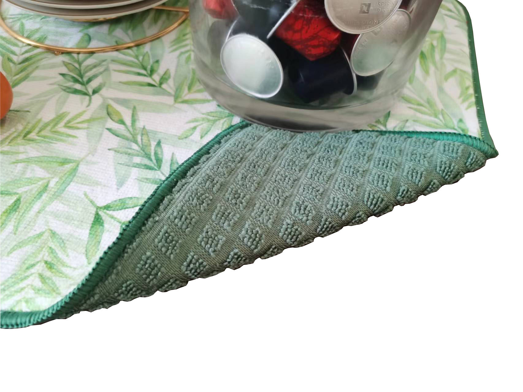 Kitchen Dish Drying Mat Heat-Resistant Printed Rack Microfiber Polyester