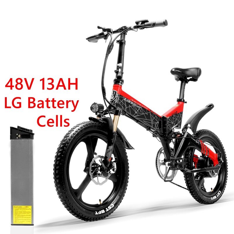 Rear Suspension 20 Inch Folding Electric Bike G650 LANKELEISI L G 13AH Battery