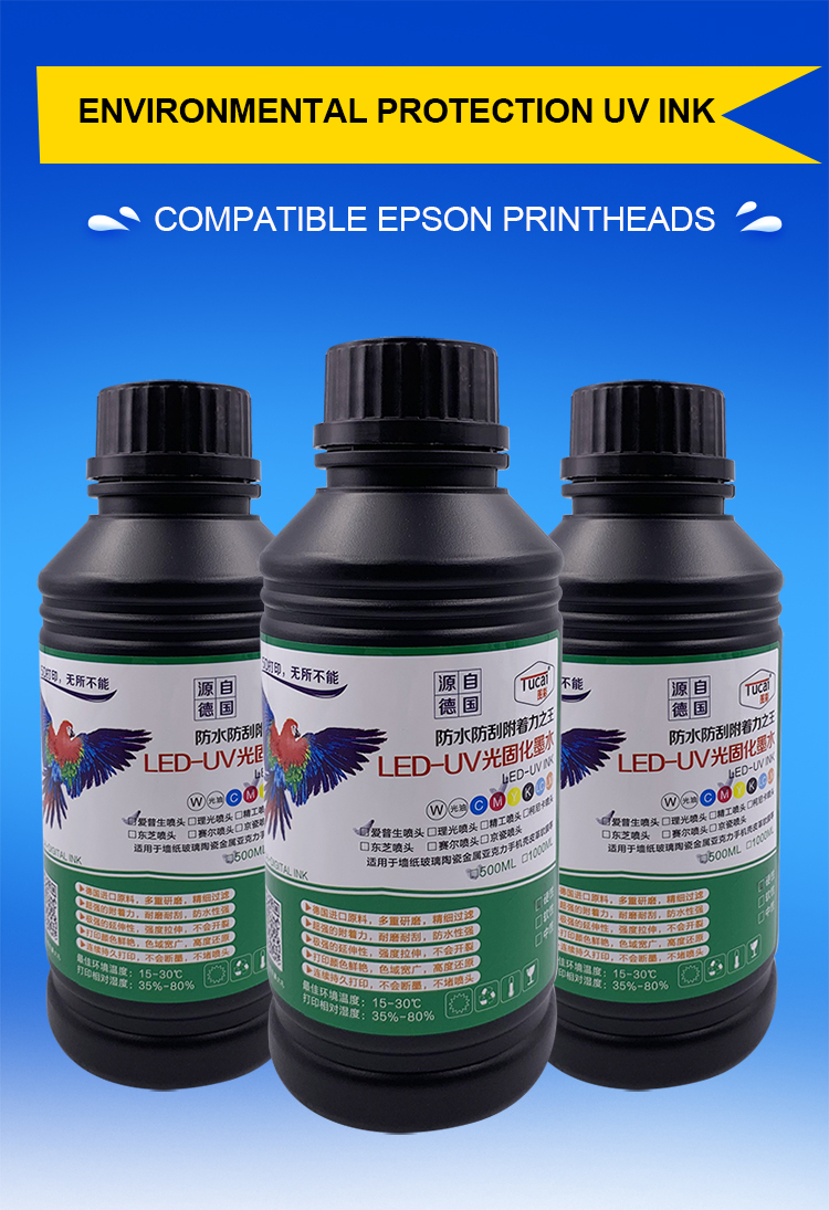 Flexible Low Smell Curable Uv Screen Ink Uv Resistant Inkjet Ink For Epsonn Series Printhead