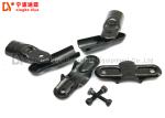 Corrosion Resistance Lean Tube Connector / Black Metal Pipe Connectors 2.5mm