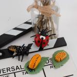 4 PCS Ladybird Animal Life Cycle Insect Growth Model Figure Cake Toppers